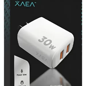 Cargador Intensify Xaea 220v 2 Usb Carga Rápida 30w 9v