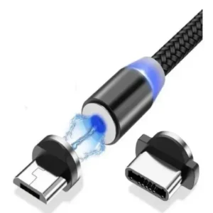 Cable Magnetico Usb Tipo C + Micro Usb V8  Punta Imantada 360