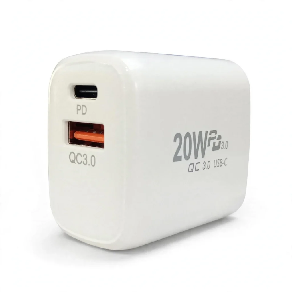 Cargador Turbo 20W Doble Puerto USB-C y USB-A